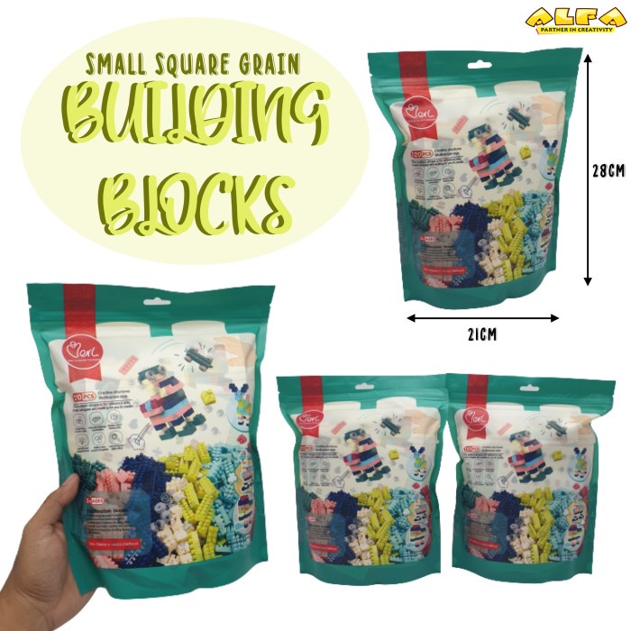 Toko Mainan ALFA Small Square Grain Building Block 120pcs 6059Y