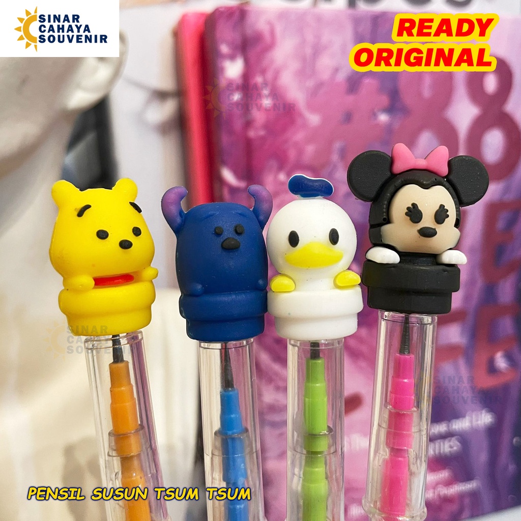

Pensil Susun Tsum Tsum | ATK Stationery Sekolah Kantor Souvenir Lucu | Pencil Karakter Disney Lucu Imut