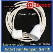 Kabel sambungan listrik/kabel eterna +broco 1 lobang - 10 meter