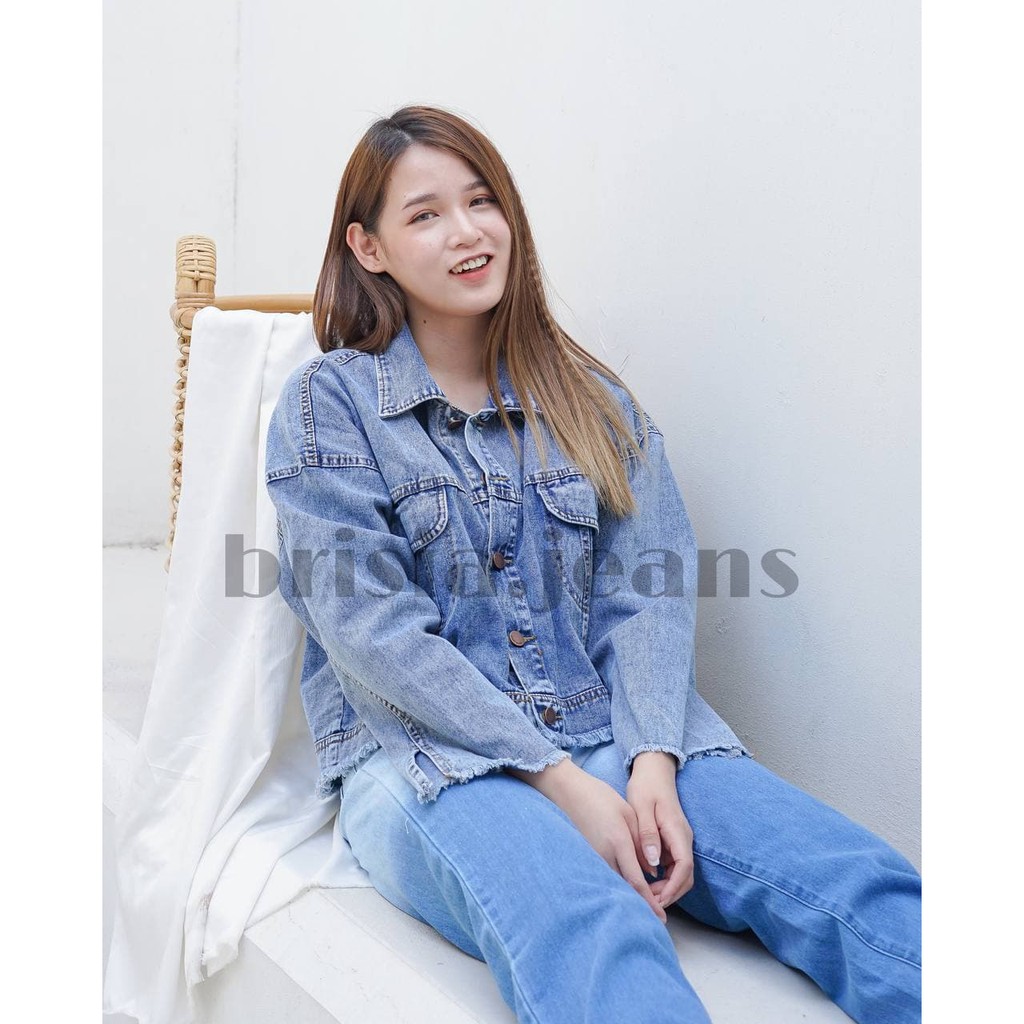 2 WARNA - BORA Crop Oversized Jacket Jeans / Denim Jacket