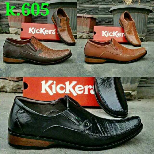 Sepatu pantopel kulit kickers