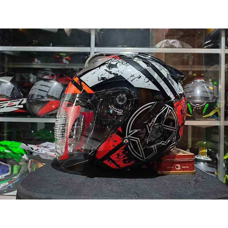 KYT Galaxy Slide #5 Red Black