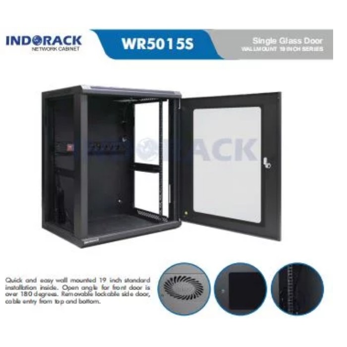 Wallmount Rack WR5015S 15U Depth 500mm Single Door Rack Server 19inch HIGH QUALITY