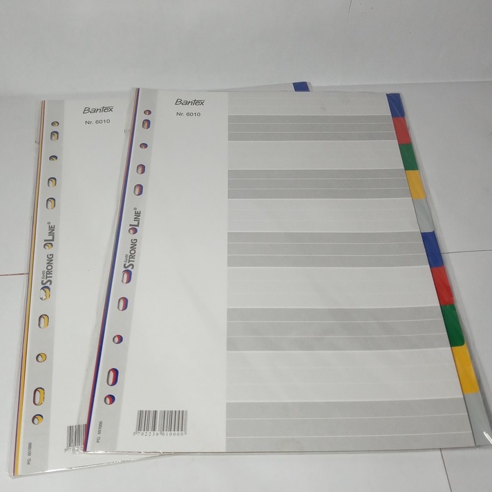 

[Cuci Gudang] BANTEX Strong Line Divider / Pemisah Kertas No. 6010 (Colour Divider)