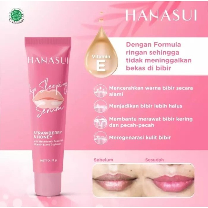 HANASUI LIP SLEEPING SERUM 12gr BPOM