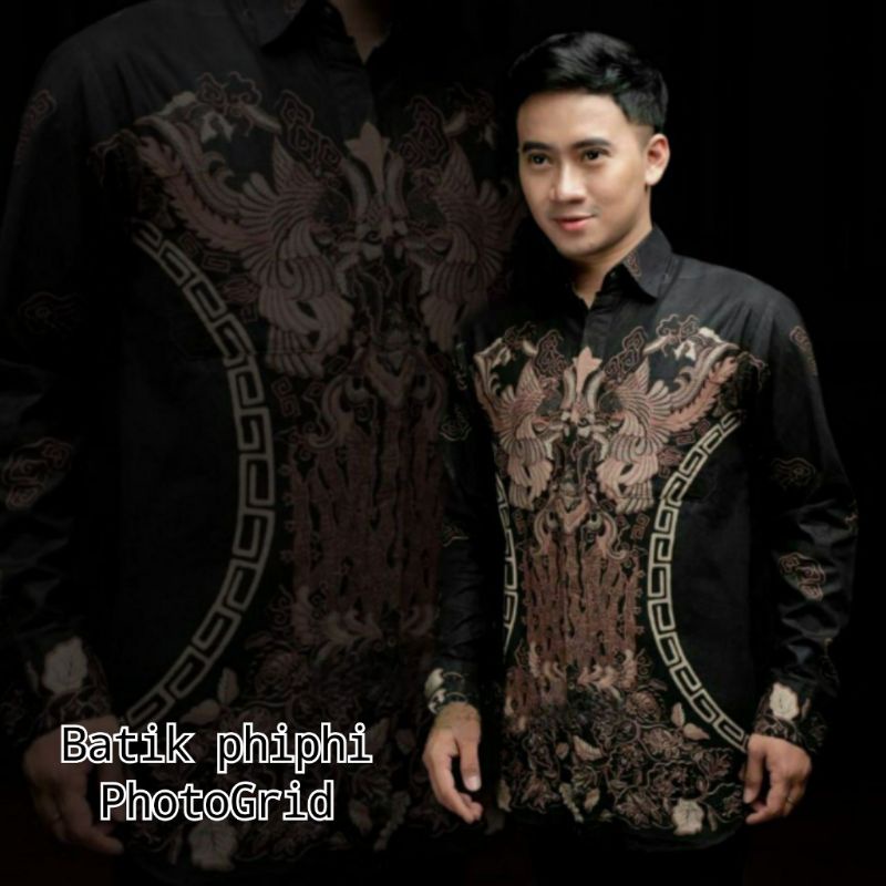 Kemeja Batik Pria Lengan Panjang Motif Kluwong Size M, L, XL, XXL ( ORIGINAL )