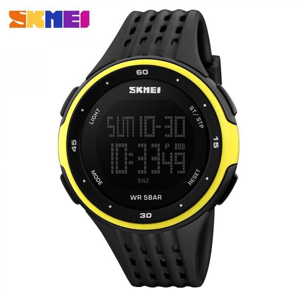 JM1430 - ORIGINAL SKMEI RUNNING SPORT WATCH YELLOW / JAM TANGAN PRIA