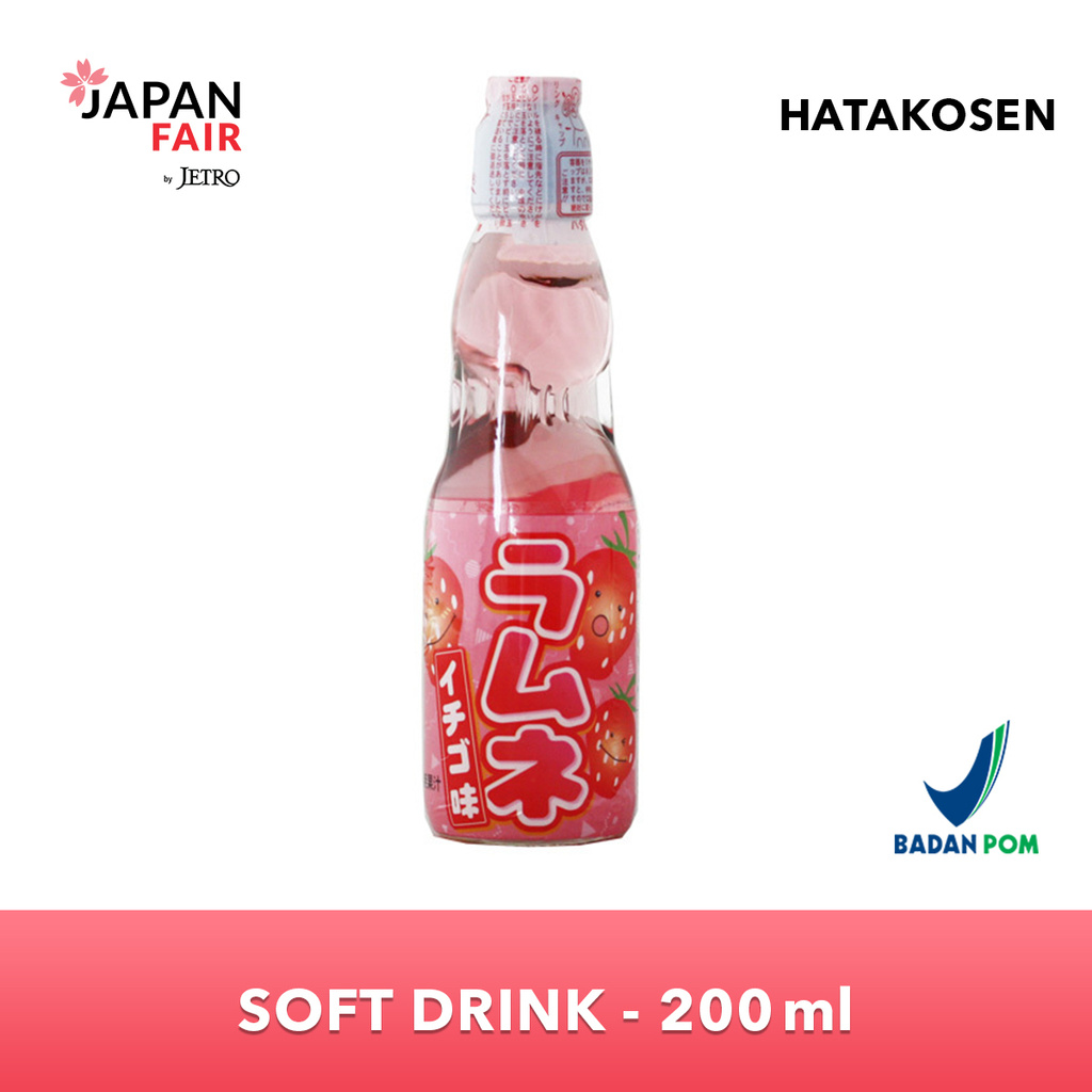 Jual Soft Drink Soda Jepang Hatakosen Ramune Strawberry Indonesia ...