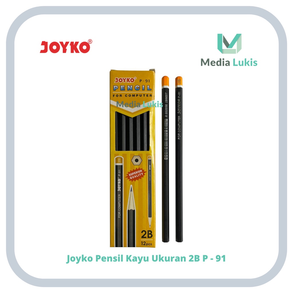 

Joyko Pensil Kayu Ukuran 2B P - 91 / Pensil 2B / Pencil For Computer