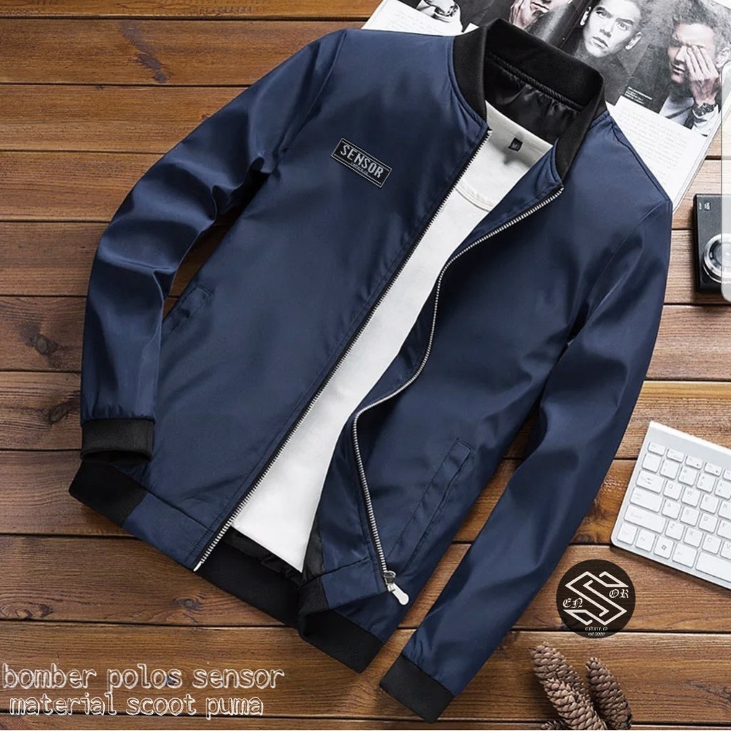 Jaket bomber polos jaket pria jaket cowo sensor