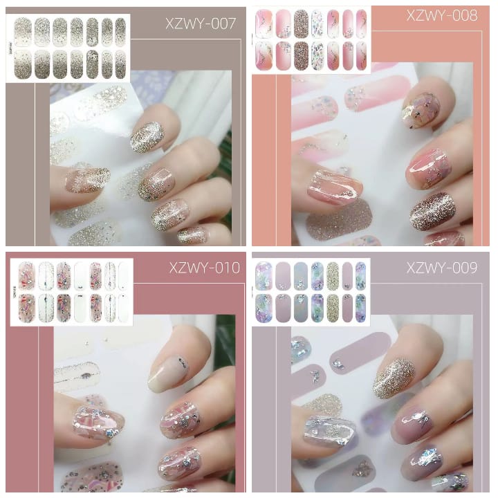 STICKER NAIL ART 3D STIKER KUKU FULL COVER PENGGANTI KUTEK / NAIL ART