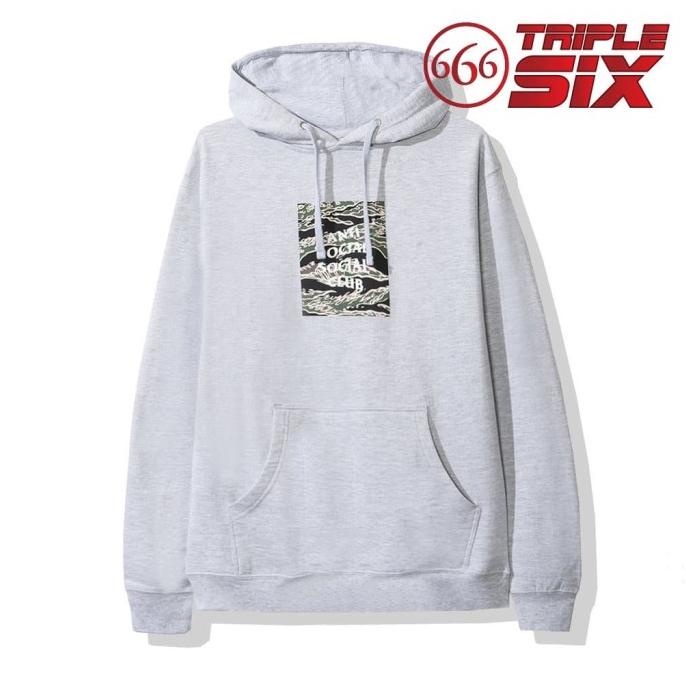 Jaket Hoodie Jumper Anti Social Social Club ASSC Tiger Camo Grey