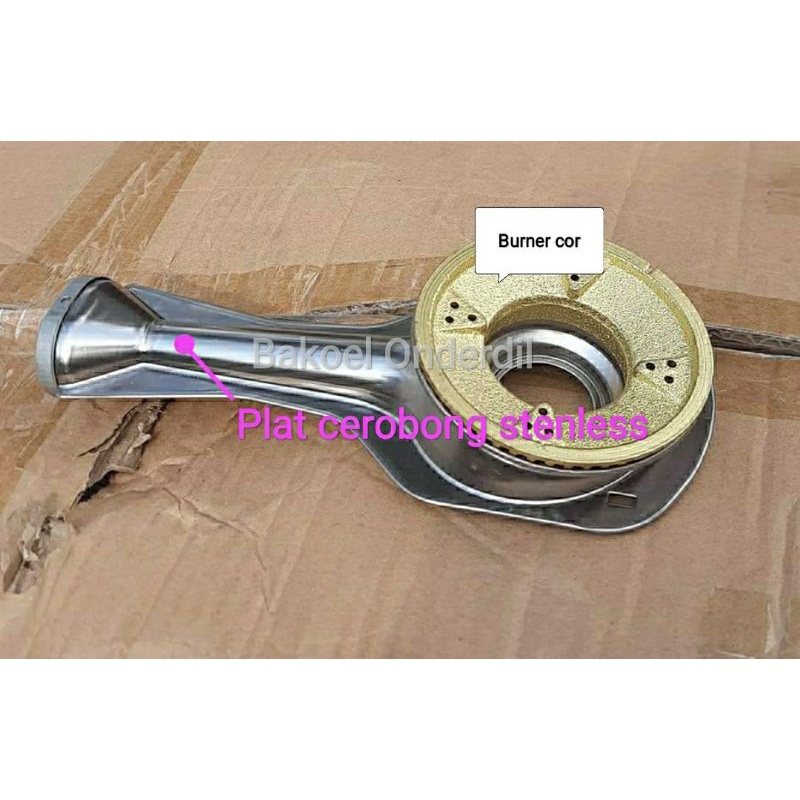 TUNGKU STENLESS SET + BURNER COR KOMPOR GAS RRT