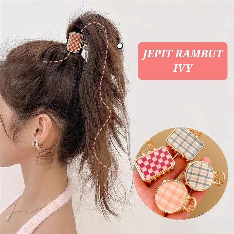 BAJUKIDDIE JEPIT RAMBUT IVY AKSESORIS WANITA FASHION KOREA KPOP IMPOR PERNAK PERNIK PONYTAIL CASUAL