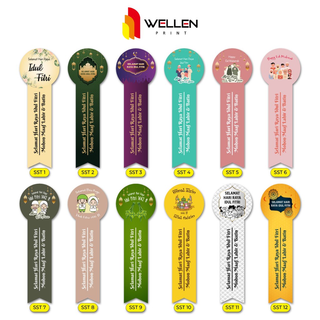 WELLEN PRINT - Cetak Sticker Label Stoples Lebaran Idul Fitri / Custom Stiker Segel Toples Makanan Kue Kering-2