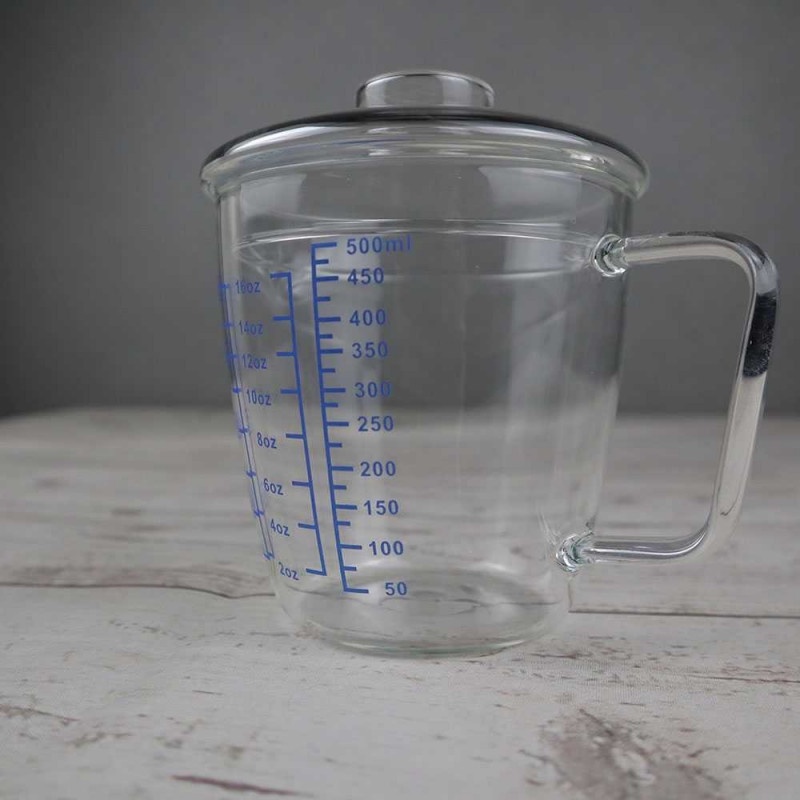 Teko Kaca Pitcher Gelas Ukur Jug Borosilicate Glass Dengan Tutup