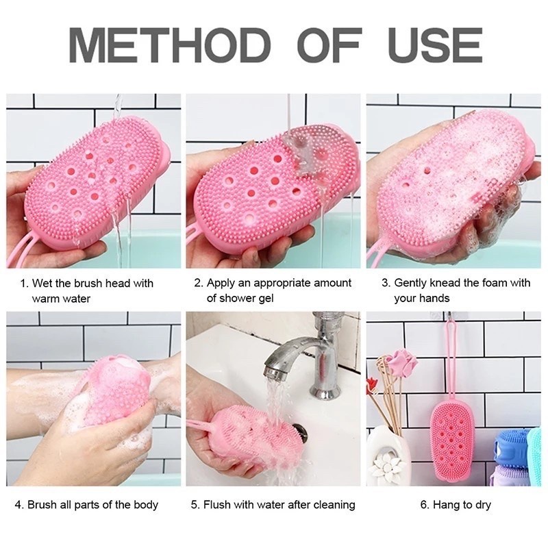 NEW!! Sikat Mandi Silikon Bubbles Bath Brush