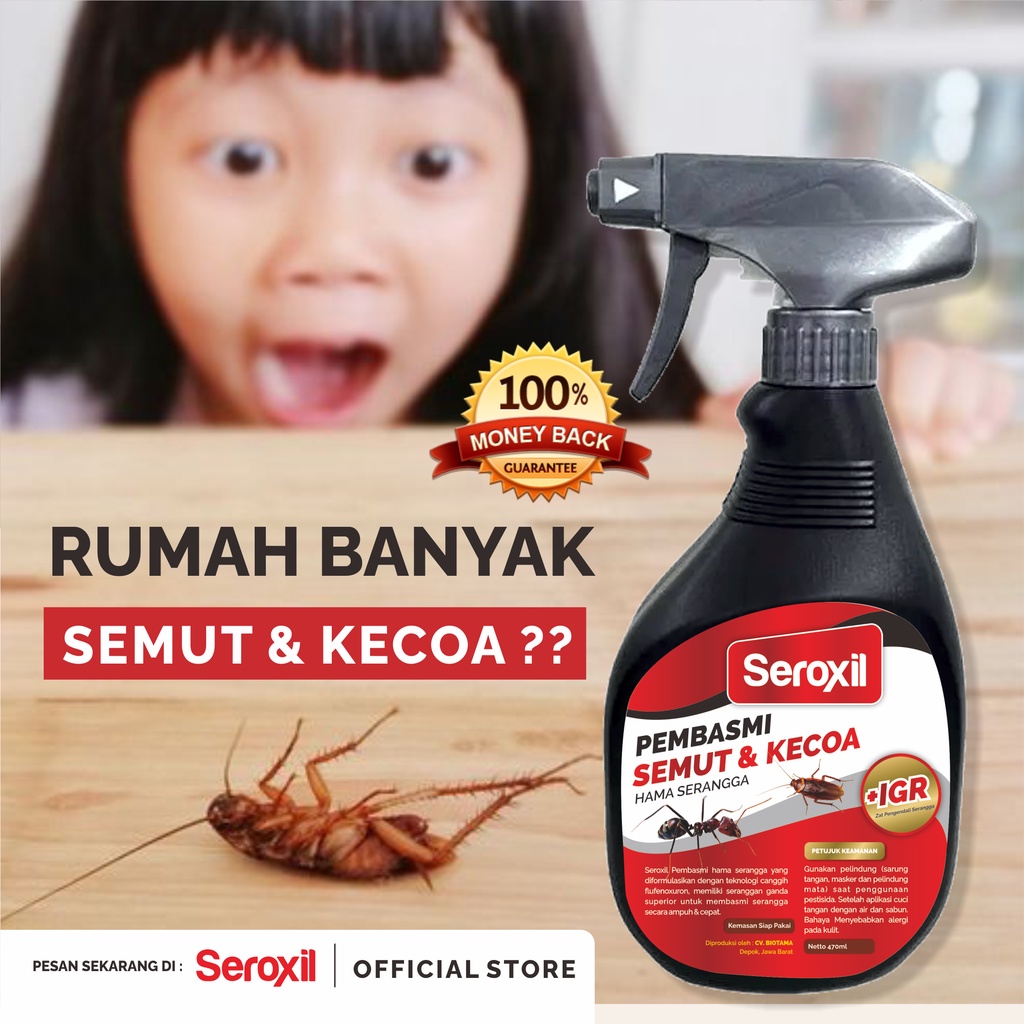 Seroxil Cairan Anti Serangga Pembasmi Anti Semut / Anti Kecoa Semprot 450ml