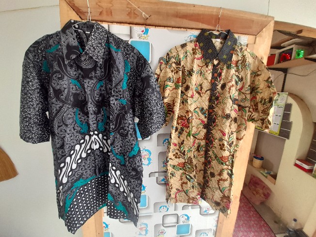 Size M L Xl Xxl Nailo Batik Hrb026 Kenongo Hem Batik Encim Cream Kemeja Batik Pria