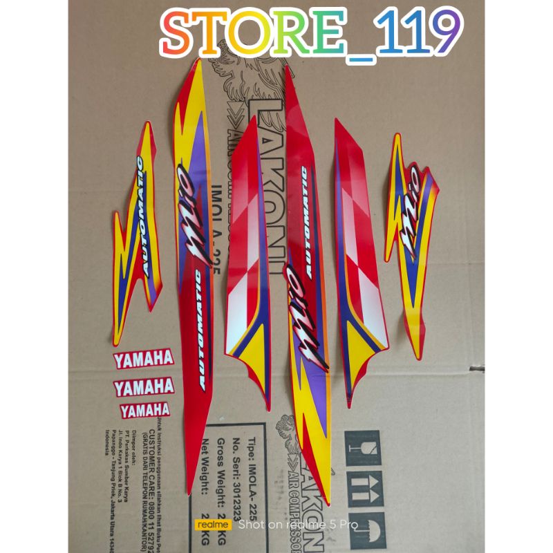 STRIPING MIO SPORTY MERAH CABE 2004