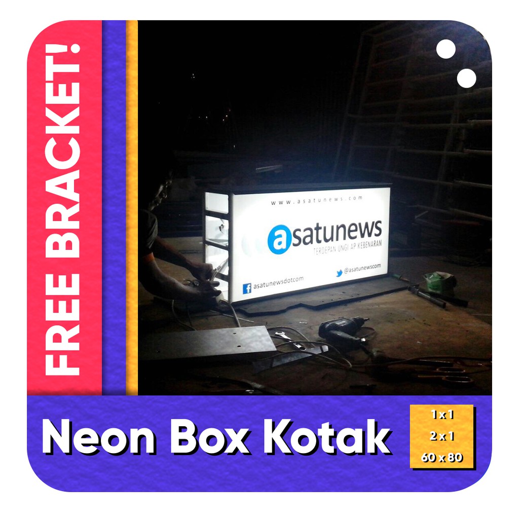 

Neon Box Kotak 2 Sisi + Bracket, Bagus Original Harga Murah || Trusted 100%