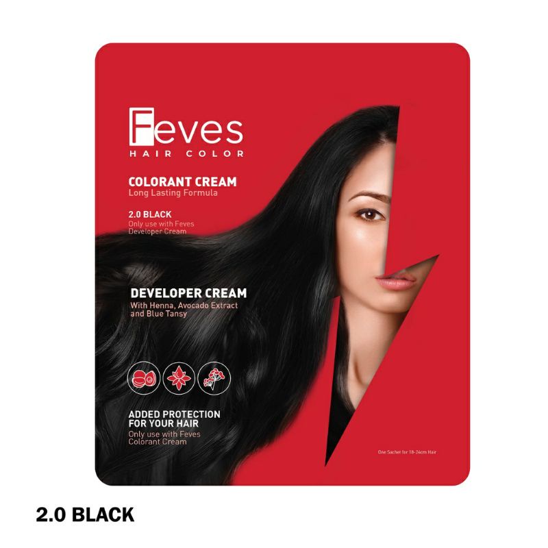 ☃Cutezz_Ching1☃Feves Hair Color Colorant Cream Sachet 30ml - Cat Rambut