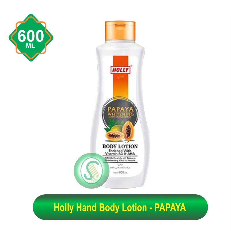 Holly Hand Body Lotion 600ml - Green Tea / Pepaya