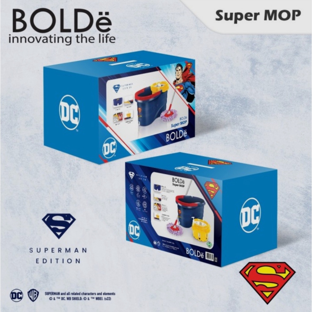 Alat Pel Otomatis Bolde Supermop Bolde Batman Super Mop Superman Alat Pel Bolde 360 Derajat Alat Pel Modern