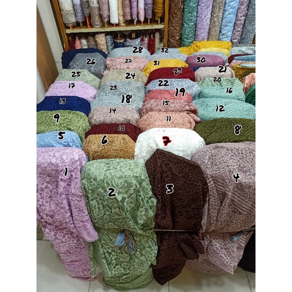 lace brokat / bahan kebaya brukat / baju kebaya brokat meteran
