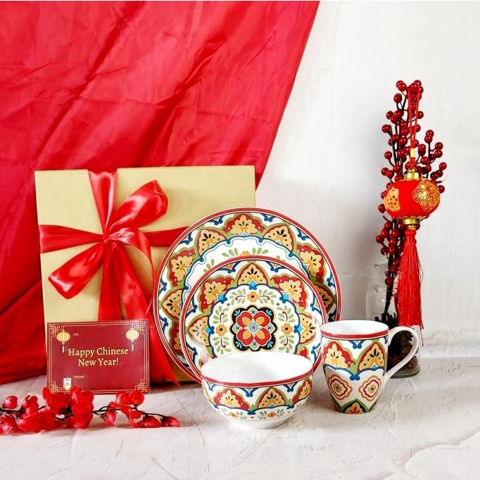 Set Maroko | Hampers Chinese New Year | Piring Keramik Nana.Silitonga