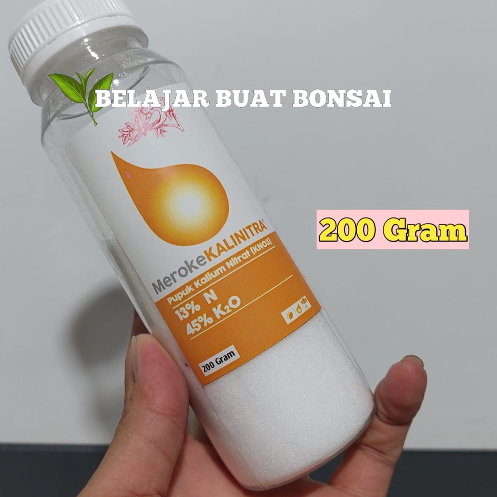 Pupuk Meroke KALINITRA Kemasan Repack 200 Gram KALIUM NITRAT KNO3