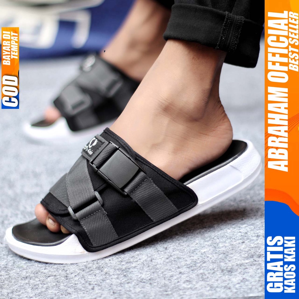 Sandal Slide Pria Kasual Sandal Slop Cowok Slifers Original Distro Keren