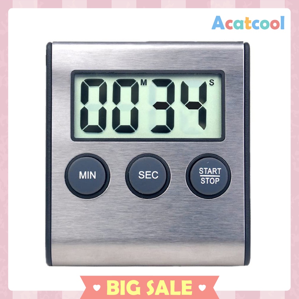 Kitchen Countdown LCD Digital Timer Cooking Alarm Reminder Magnet Clock