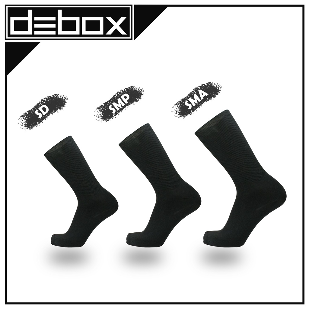 Kaos Kaki Anak Sekolah SD SMP SMA Kaos Kaki Hitam Polos pendek panjang Unisex bisa digunakan untuk a