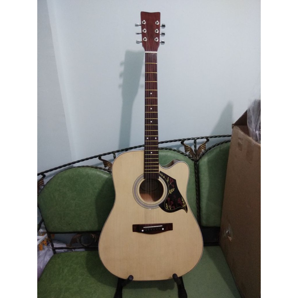 Gitar Akustik Merk Yamaha Jumbo Sunkay Natural Tipe F1000 Buat Pemula Senar String Jakarta Murah