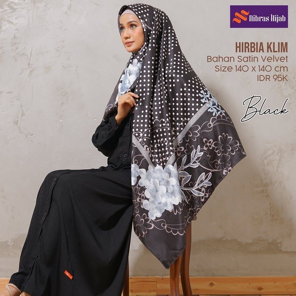 SEGIEMPAT HIRBIA KLIM ORIGINAL BY NIBRAS HIJAB FASHION MUSLIM WANITA KERUDUNG SEGI EMPAT SYARI PREMI