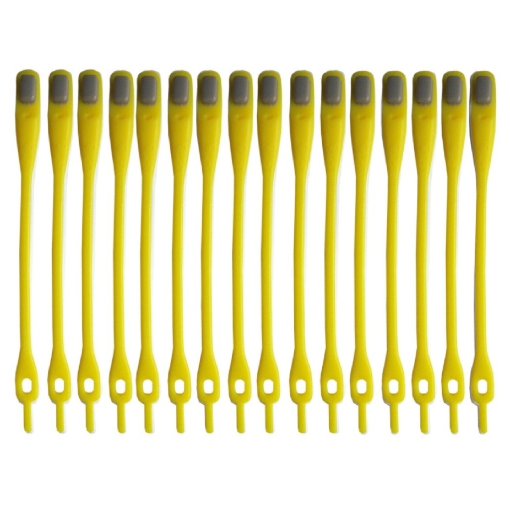 HILACES BASIC Lazy Shoelace Tali Sepatu Silikon tali sepatu karet (8PCS/PACK)-YELLOW/GRAY