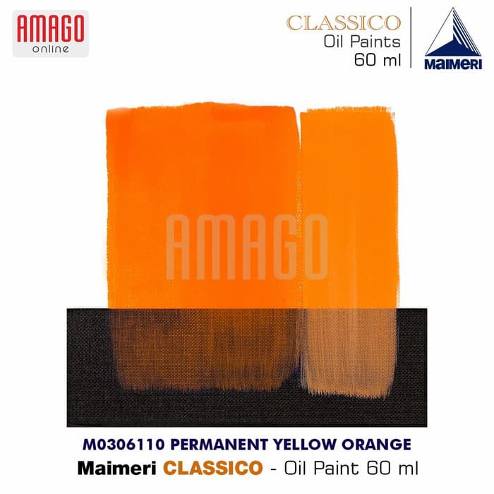 Cat Minyak Lukis MAIMERI Classico - Oil Paint - Permanent Yellow Orange - 60ml - M0306110