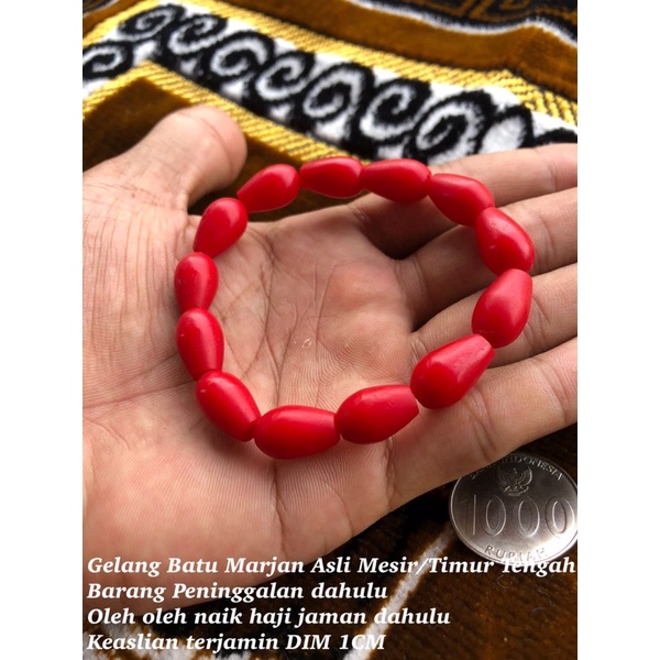 Gelang Batu Marjan Asli Mekkah