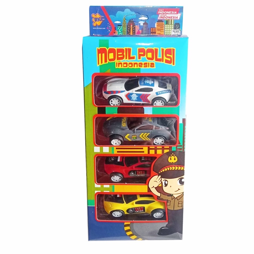 Isi 4 pcs Mainan Mobil Pullback seri Racing City Car