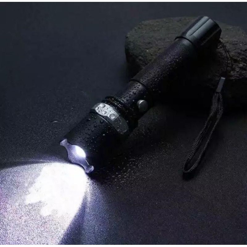 Senter SWAT POLICE Dengan 2 Cone Lalin // Double Cone Lalu Lintas