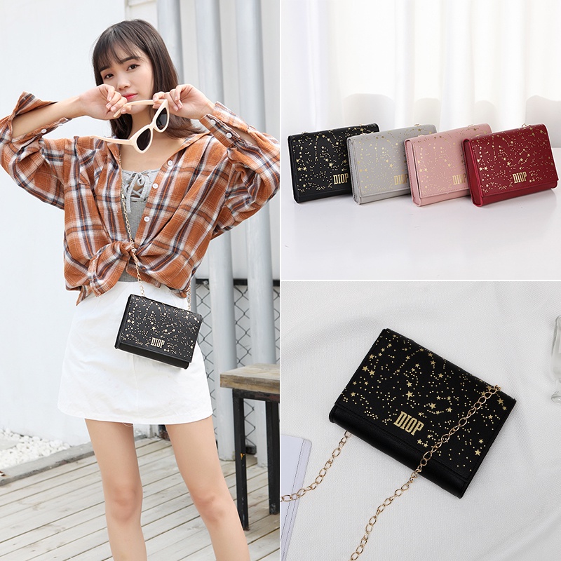 CYS Tas Diop Bintang Tali Rantai Terbaru Tas Wanita Fashion ABG Tas Selempang Wanit Import Berkualitas T87