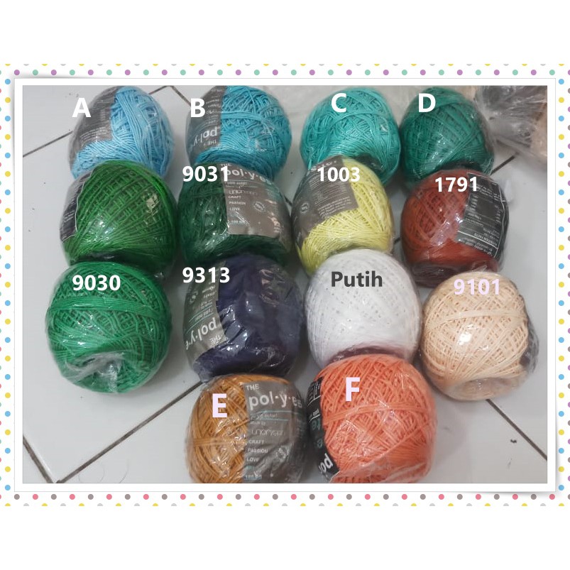 Benang Rajut Poly Kilap Union D30