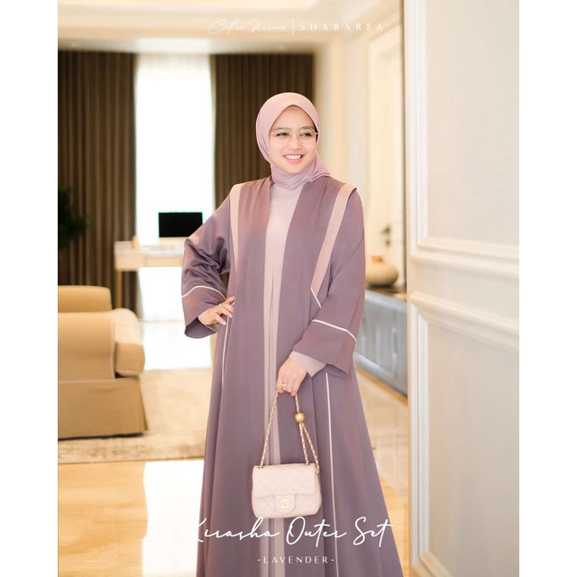 Baju Gamis Syari Murah Wanita Perempuan Kirasha Outer Set by Shararea