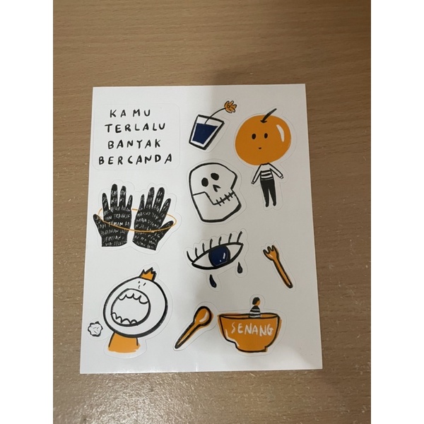 

STICKER DARI BUKU "kamu terlalu banyak bercanda" STIKER