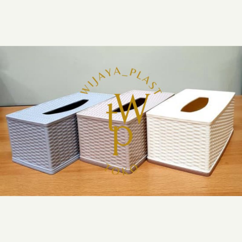 tempat tisue rotan plastik asvita/kotak tisu motif rotan/kotak tisu murah