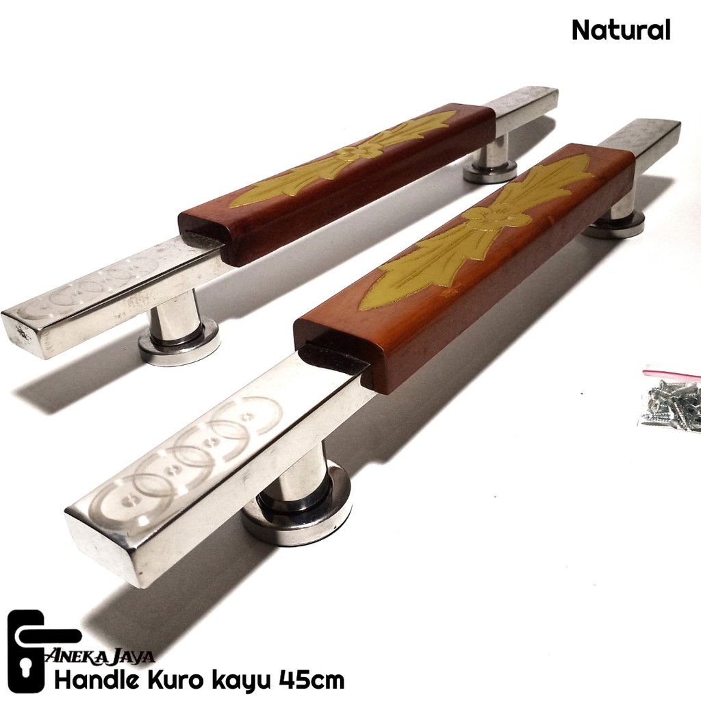 [ Satu set ] Gagang Pintu / Tarikan Pintu Rumah Stainless / body kunci / Handle Pintu rumah 45 cm