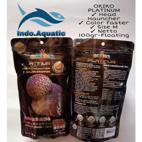 okiko platinum pelet ikan lohan pakan ikan lohan 100gr