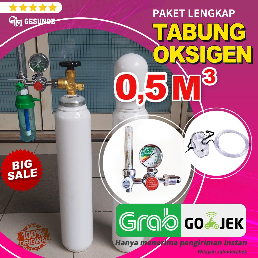 Jual Paket Hemat Tabung Oksigen 0,5M3 (Khusus Pengiriman Luar ...