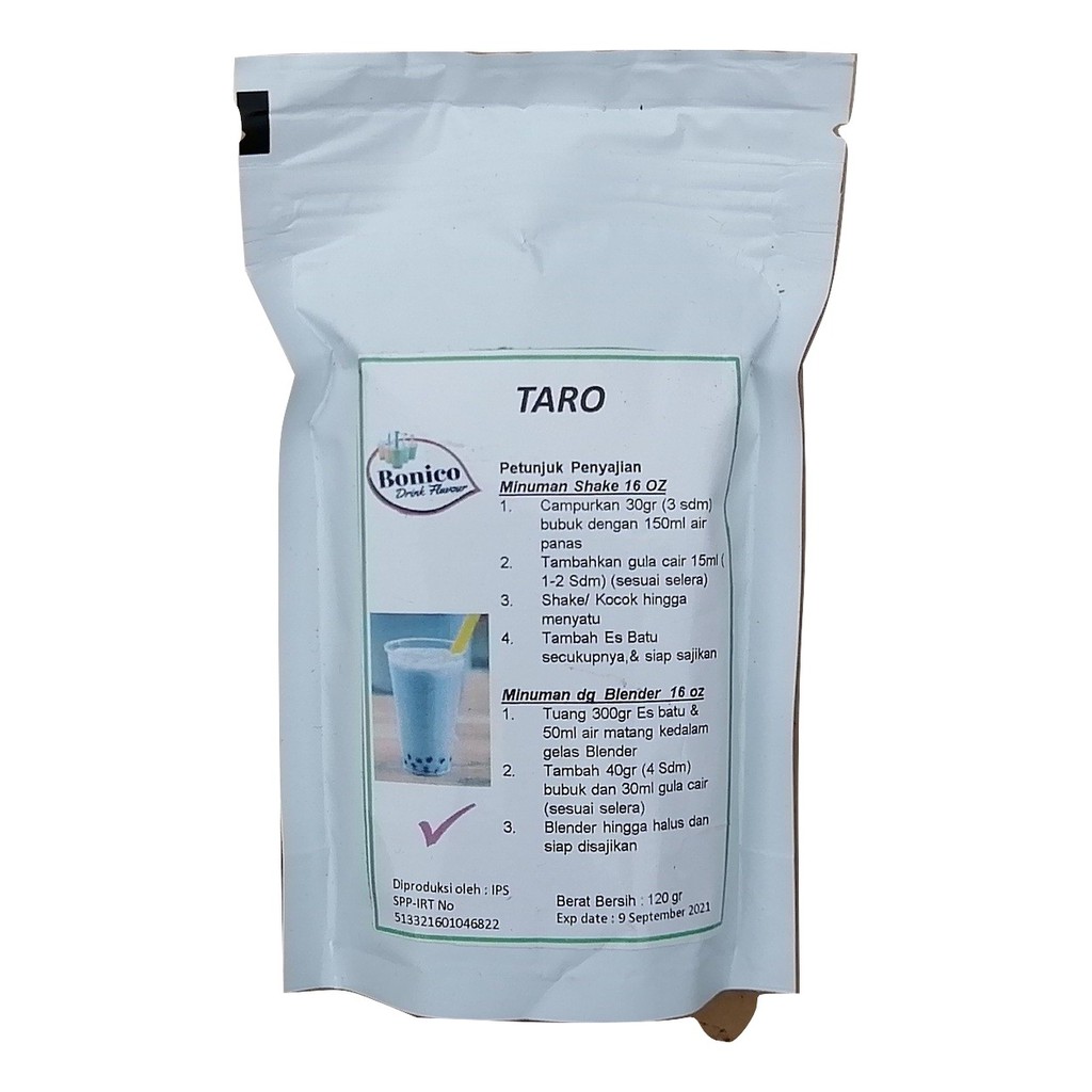 

BONICO TARO powder 120gr Bubuk minuman UBI UNGU drink powder Ice blend shake